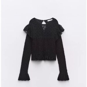 Zara knit lace top